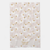 カスタムエレガントモダンフローラ キッチンタオル (縦)