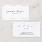 カスタムエレガントモダンプロフェッショナルシンプルテンプレート 名刺 (正面/裏面)