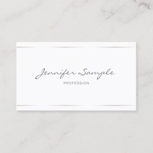 カスタムエレガントモダンプロフェッショナルシンプルテンプレート 名刺 (正面)