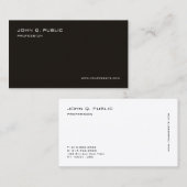 カスタムエレガントモダンプロフェッショナルテンプレート 名刺 (正面/裏面)