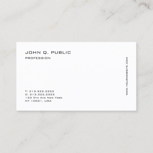 カスタムエレガントモダンプロフェッショナルテンプレート 名刺 (裏面)