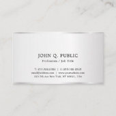 カスタムエレガントモダンプロフェッショナルフェイク銀 名刺 (正面)