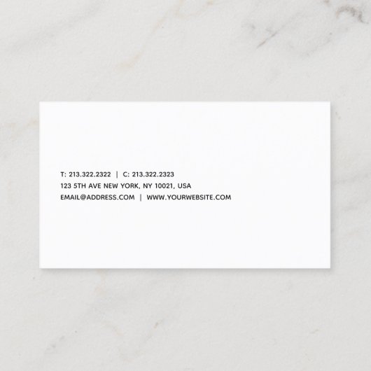 カスタムエレガントモダンプロフェッショナルミニマル 名刺 (裏面)