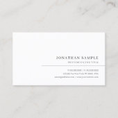 カスタムエレガントモダンミニマルシンプルテンプレート 名刺 (正面)