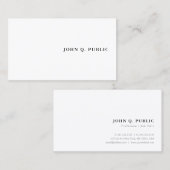 カスタムエレガントモダンミニマルテンプレートシンプル 名刺 (正面/裏面)