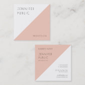 カスタムエレガントモダンミニマルテンプレート スクエア名刺 (正面/裏面)