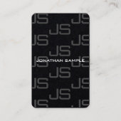 カスタムエレガントモダンモノグラムテンプレート 名刺 (正面)