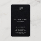 カスタムエレガントモダンモノグラムテンプレート 名刺 (裏面)