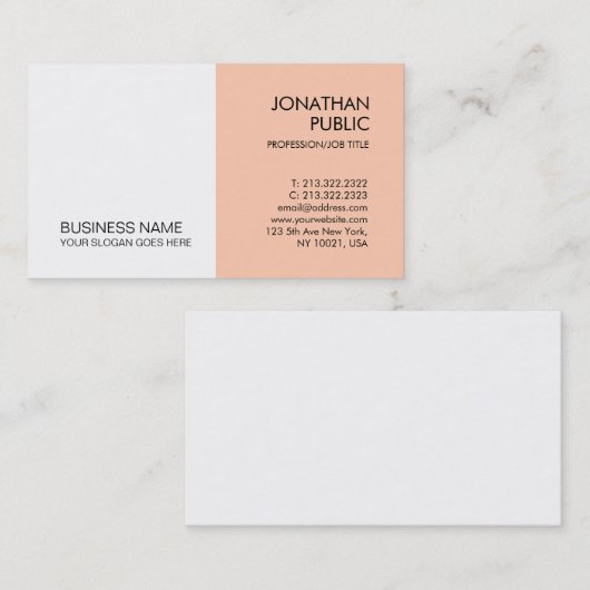 カスタムエレガントモダン企業のテンプレート 名刺 (正面/裏面)