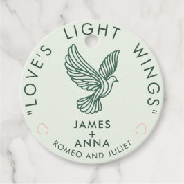 カスタムエレガントモダン対スタイリッシュハート引用文 フェイバータグ