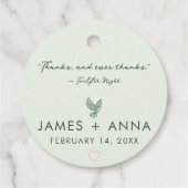 カスタムエレガントモダン対スタイリッシュハート引用文 フェイバータグ (裏面)