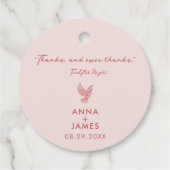 カスタムエレガントモダン対スタイリッシュハート引用文 フェイバータグ (裏面)