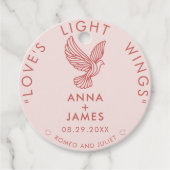 カスタムエレガントモダン対スタイリッシュハート引用文 フェイバータグ (正面)