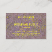 カスタムエレガントモダン抽象芸術テンプレート 名刺 (裏面)