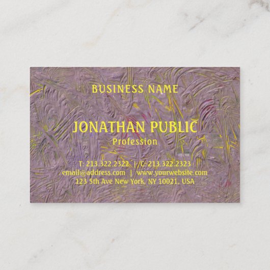 カスタムエレガントモダン抽象芸術テンプレート 名刺 (裏面)