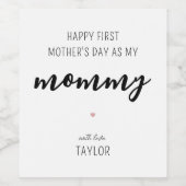 カスタムエレガントモダン母の日 ワインラベル (シングルラベル)