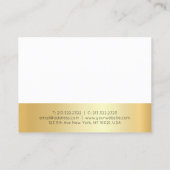 カスタムエレガントモダン金ゴールド白シンプルテンプレート 名刺 (裏面)