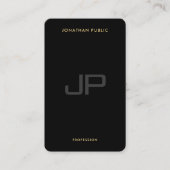 カスタムエレガントモノグモダンラムイニシャルオセアニア 名刺 (正面)