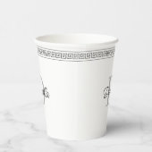 カスタムエレガントモノグラムのギリシャパーティー 紙コップ (右)