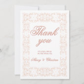 カスタムエレガントユニークピッ感謝していクレース サンキューカード (正面)