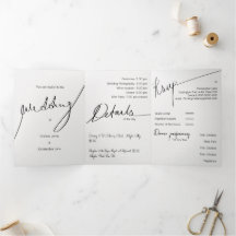 カスタムエレガント三つ折結婚式招待状