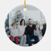 カスタムエレガント両面ファミリフォト セラミックオーナメント (裏面)