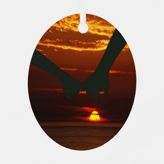 カスタムエレガント両面ファミリー2写真クリスマス メタルオーナメント (裏面)