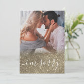 カスタムエレガント写真すまん謝罪カード サンキューカード (スタンド正面)