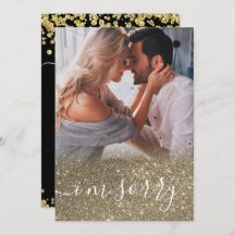 カスタムエレガント写真すまん謝罪カード