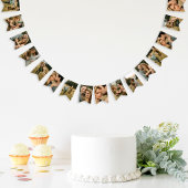 カスタムエレガント写真の折り畳みフラグ バンティングフラッグ