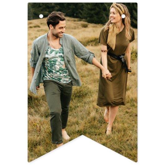 カスタムエレガント写真の折り畳みフラグ バンティングフラッグ (第1の旗)