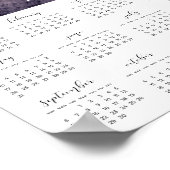 カスタムエレガント写真カレンダー ポスター (角)