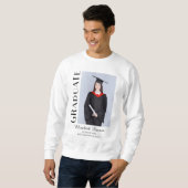 カスタムエレガント写真モダンシニア卒業部 スウェットシャツ (正面フル)