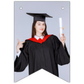 カスタムエレガント写真モダンシニア卒業部 バンティングフラッグ (第2の旗)