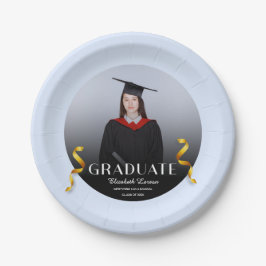 カスタムエレガント写真モダンシニア卒業部 ペーパープレート