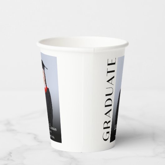 カスタムエレガント写真モダンシニア卒業部 紙コップ (右)