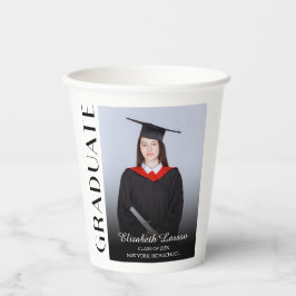 カスタムエレガント写真モダンシニア卒業部 紙コップ