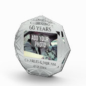 カスタムエレガント写真第60回結婚記念ギフト フォトブロック (右)