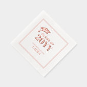 カスタムエレガント卒業箔スタンプナプキン 箔ナプキン (右)