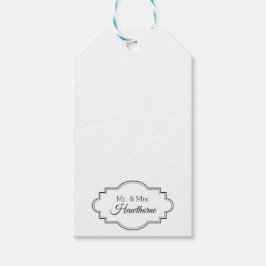 カスタムエレガント夫婦ミセス結婚のイニシャル ギフトタグ