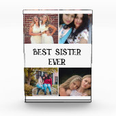 カスタムエレガント姉妹4写真コラージュ フォトブロック (正面)