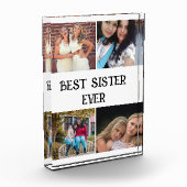 カスタムエレガント姉妹4写真コラージュ フォトブロック (左)