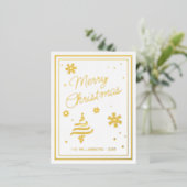 カスタムエレガント季節のごあいさつデザイン 箔シーズンポストカード (立ち正面)