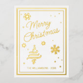 カスタムエレガント季節のごあいさつデザイン 箔シーズンポストカード (正面)