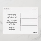 カスタムエレガント季節のごあいさつデザイン 箔シーズンポストカード (裏面)