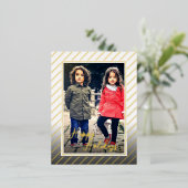 カスタムエレガント季節のごあいさつデザイン 箔シーズンポストカード (立ち正面)