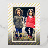 カスタムエレガント季節のごあいさつデザイン 箔シーズンポストカード (正面)