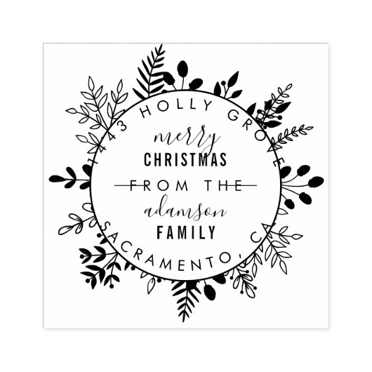 カスタムエレガント差出人住所 ラバースタンプ (インプリント)