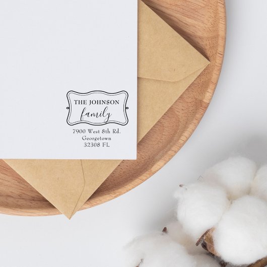 カスタムエレガント差出人住所 ラバースタンプ