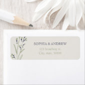 カスタムエレガント庭フローラ結婚素朴 ラベル (インサイチュ)